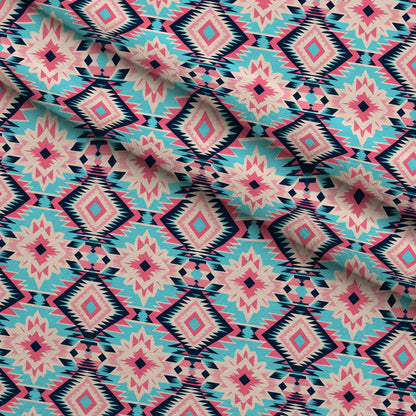 Bubblegum Mesa Pattern 7 Minky Fabric