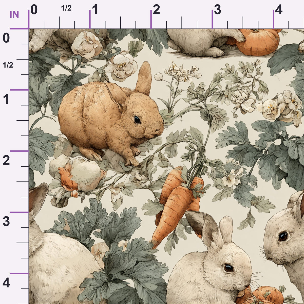 Bunny Blooms Pattern 11 Minky Fabric
