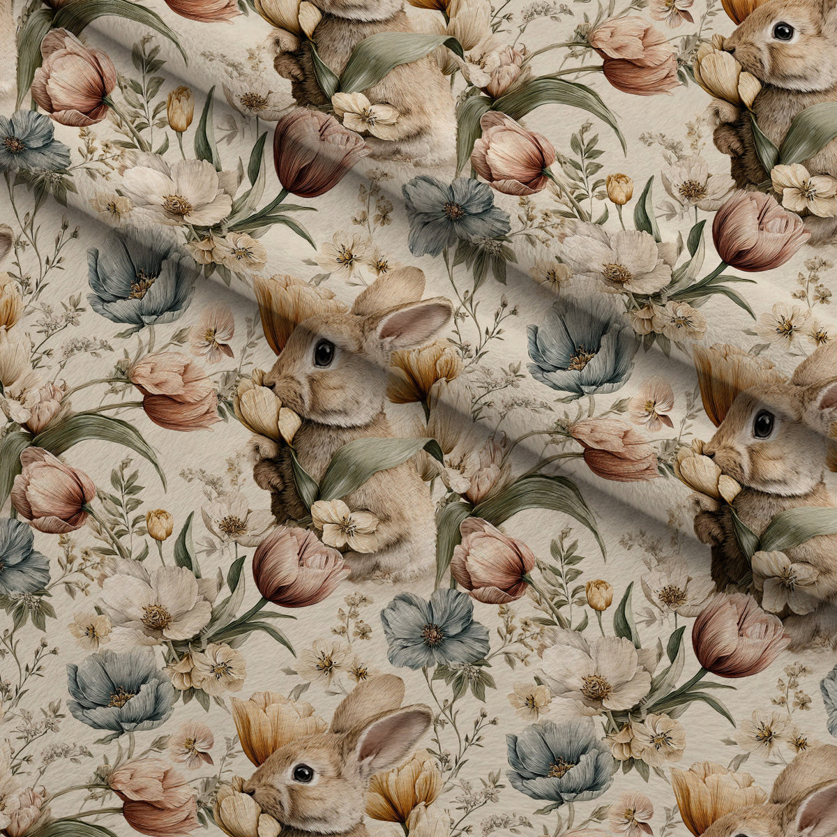 Bunny Blooms Pattern 18 Minky Fabric