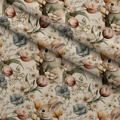 Bunny Blooms Pattern 18 Minky Fabric