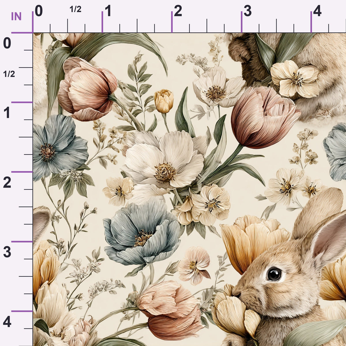 Bunny Blooms Pattern 18 Minky Fabric