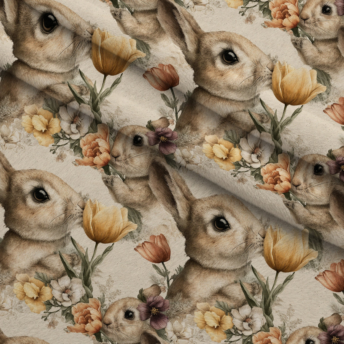 Bunny Blooms Pattern 19 Minky Fabric