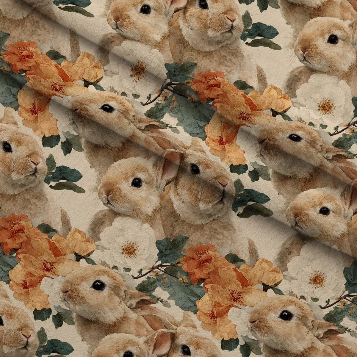 Bunny Blooms Pattern 42 Minky Fabric
