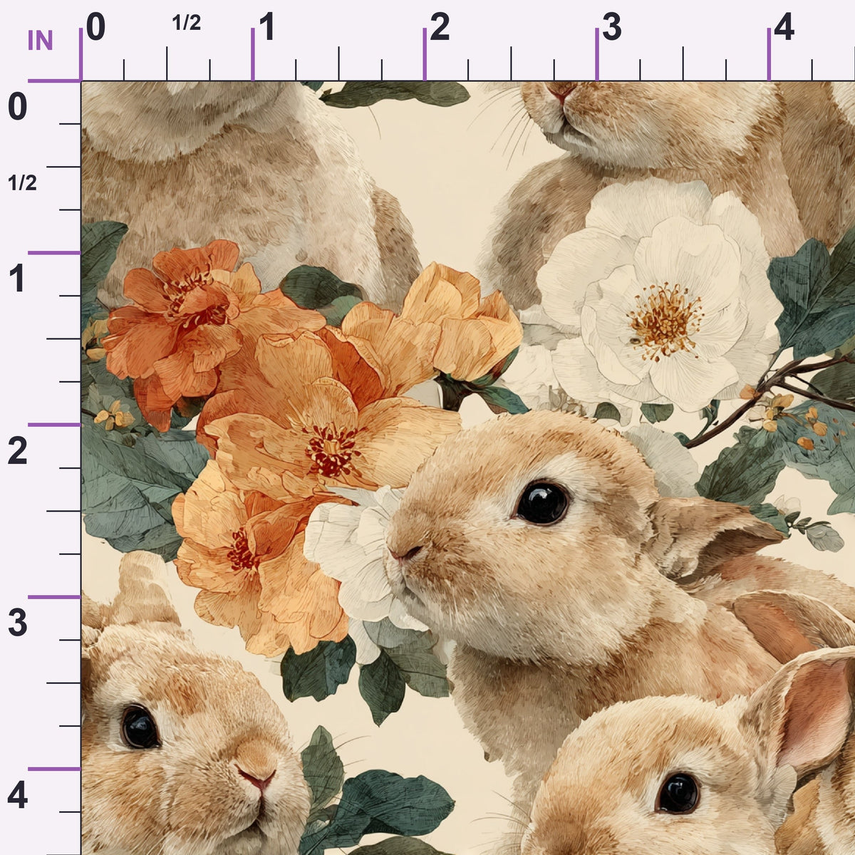 Bunny Blooms Pattern 42 Minky Fabric