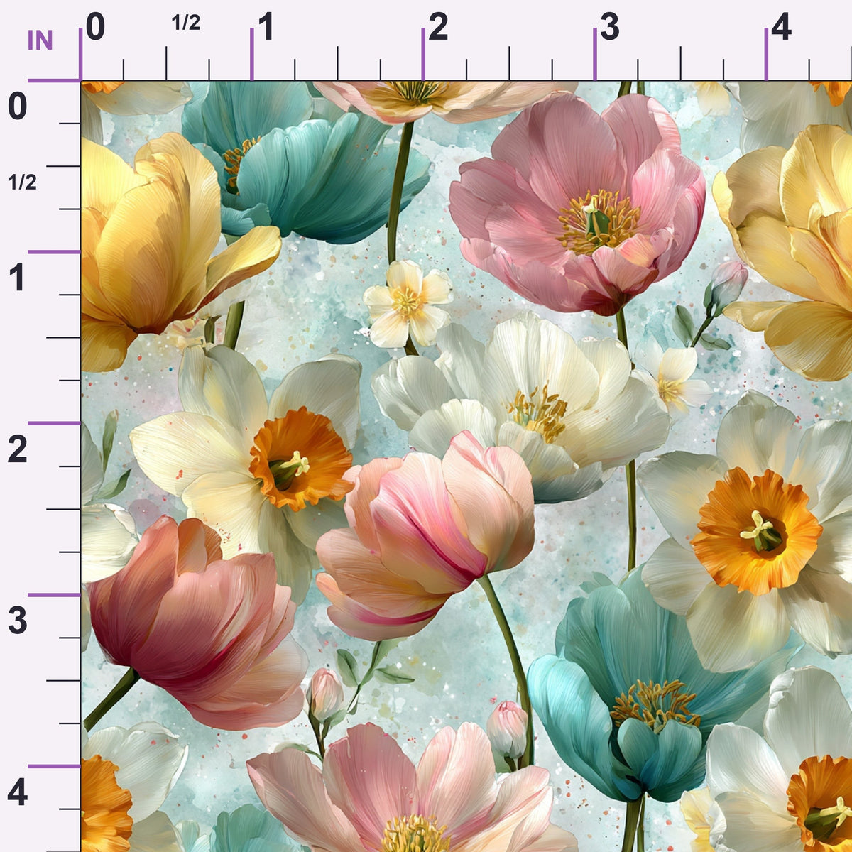 Bunny Blooms Pattern 46 Minky Fabric