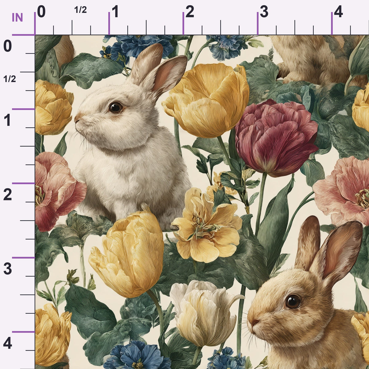 Bunny Blooms Pattern 47 Minky Fabric