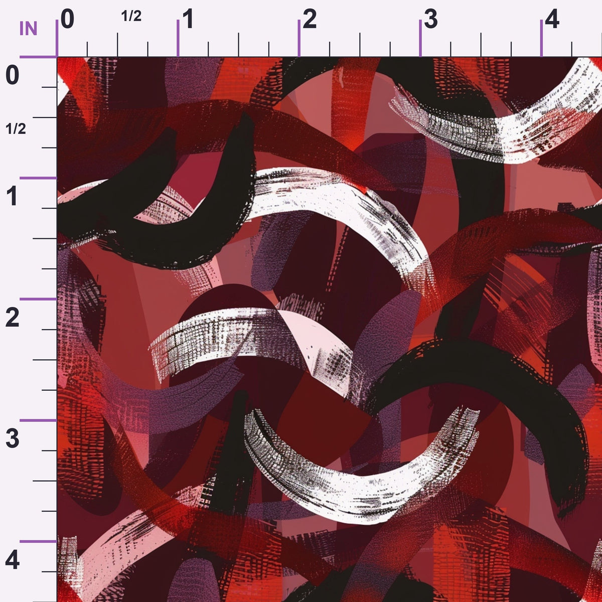 Burgundy  Abstract Pattern 10 Minky Fabric