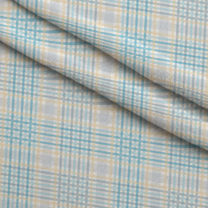Buttercream Plaid Pattern 20 Minky Fabric