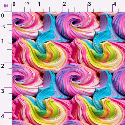 Buttercream Swirls Pattern 2 Minky Fabric