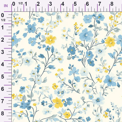 Buttermilk Blossoms Pattern 17 Minky Fabric