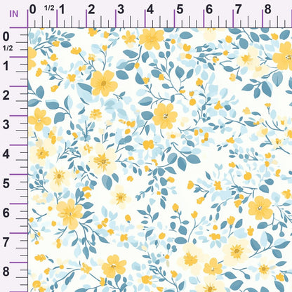 Buttermilk Blossoms Pattern 2 Minky Fabric