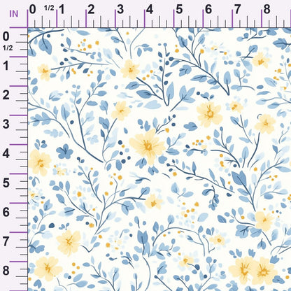 Buttermilk Blossoms Pattern 3 Minky Fabric