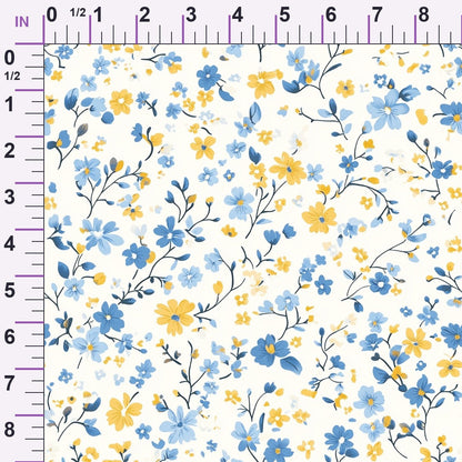 Buttermilk Blossoms Pattern 4 Minky Fabric