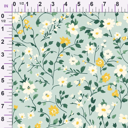 Buttermilk Blossoms Pattern 7 Minky Fabric