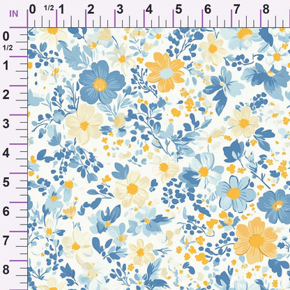 Buttermilk Blossoms Pattern 8 Minky Fabric