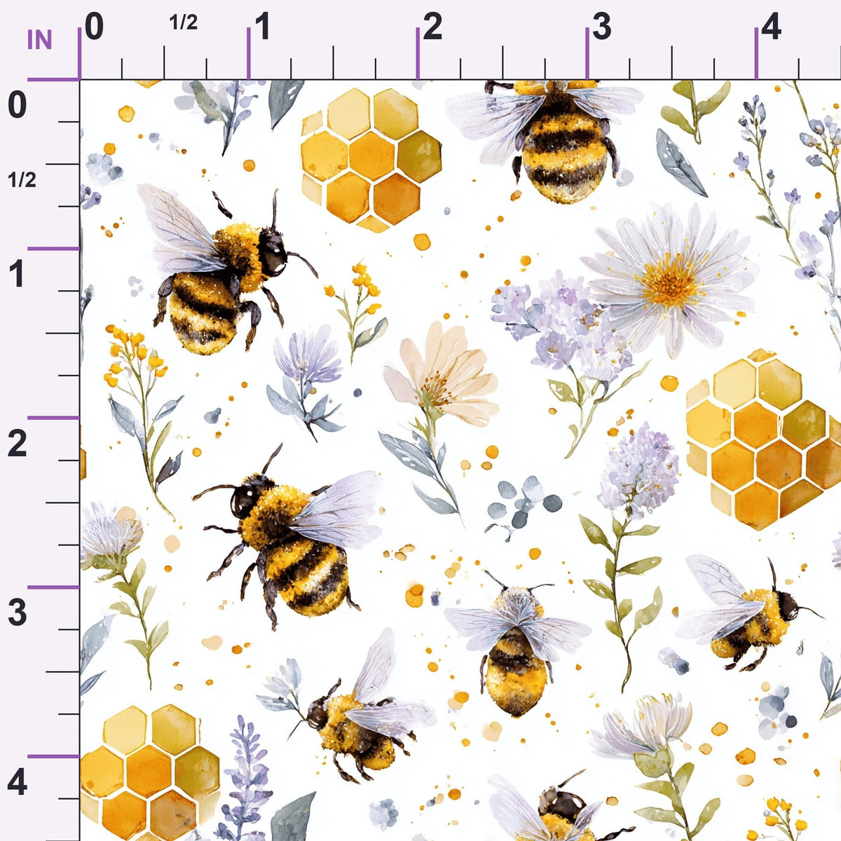 Buzzing Blossoms Pattern 1 Minky Fabric
