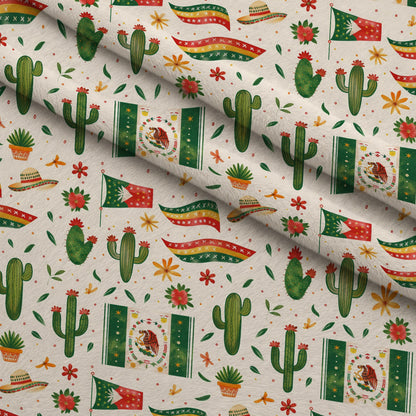Cactus Fiesta Pattern 1 Minky Fabric