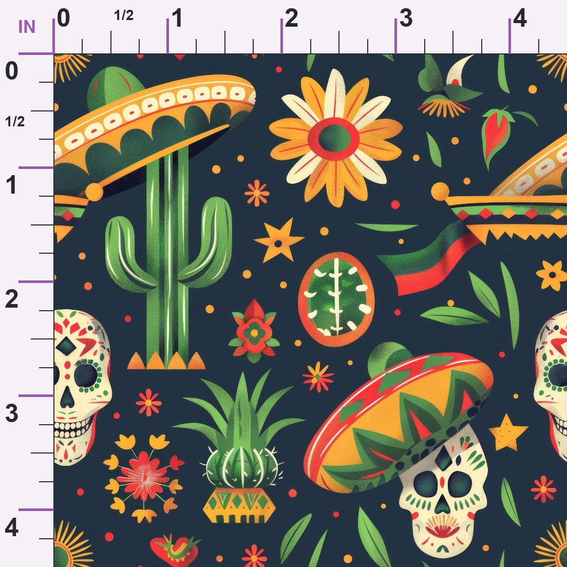 Cactus Fiesta Pattern 11 Minky Fabric