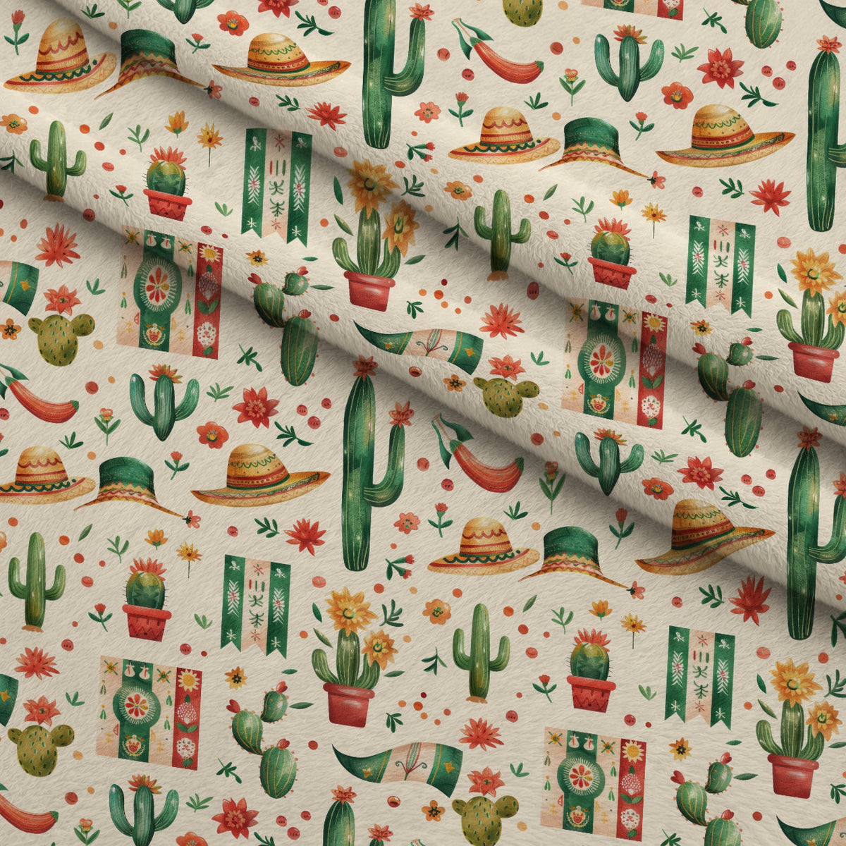 Cactus Fiesta Pattern 13 Minky Fabric