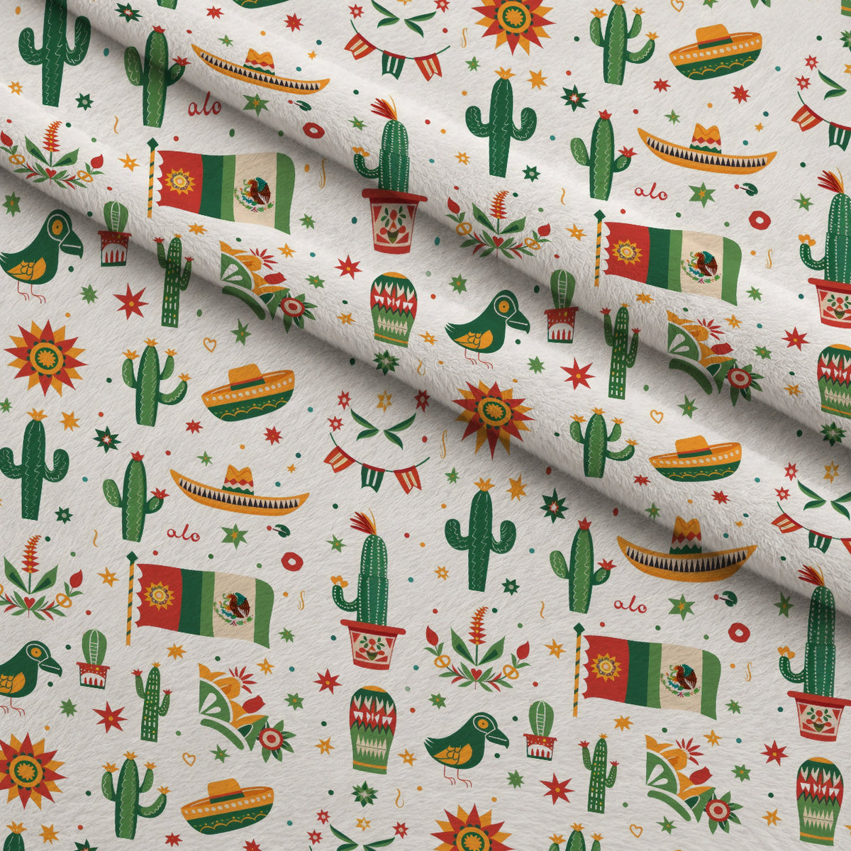 Cactus Fiesta Pattern 14 Minky Fabric
