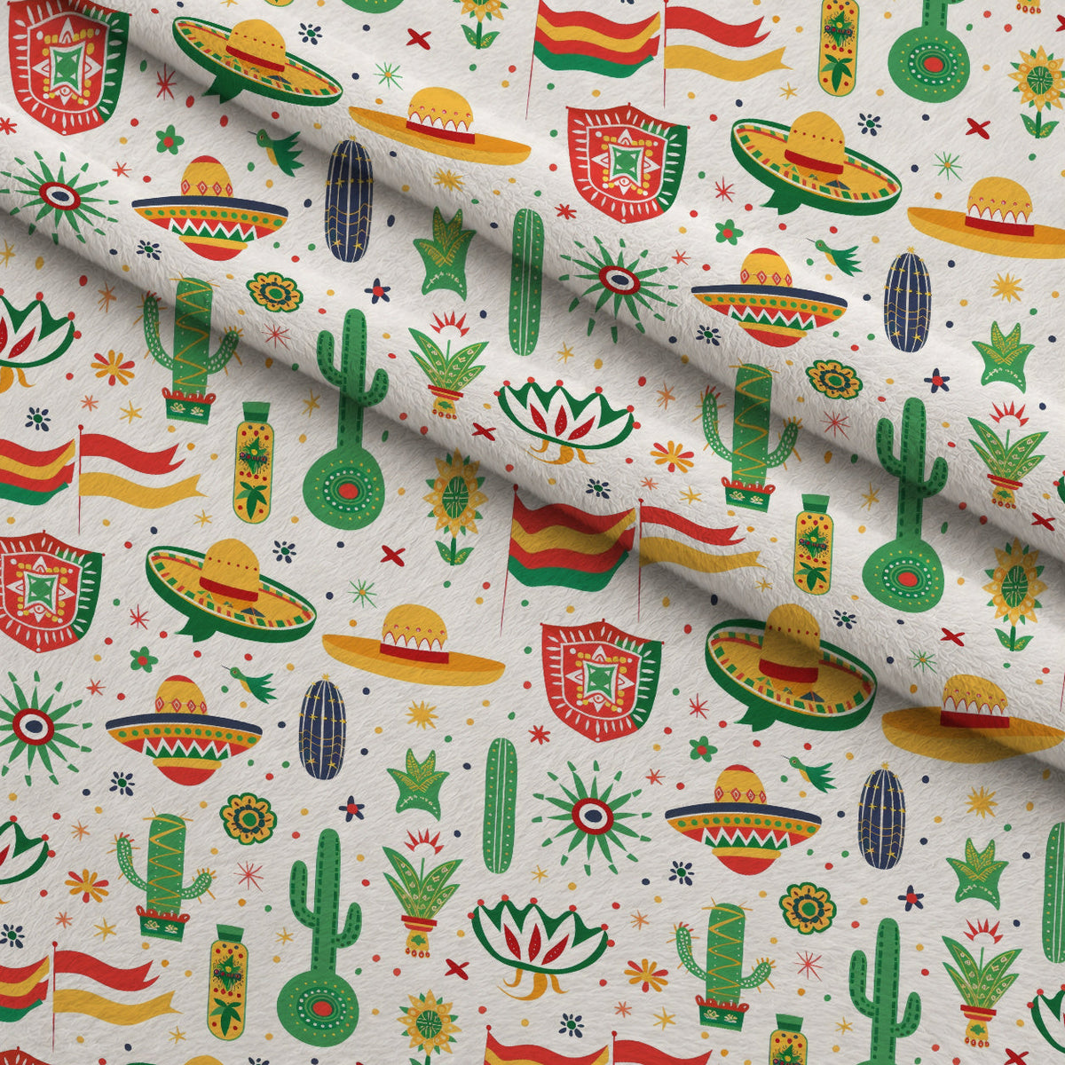 Cactus Fiesta Pattern 16 Minky Fabric