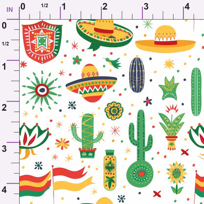 Cactus Fiesta Pattern 16 Minky Fabric
