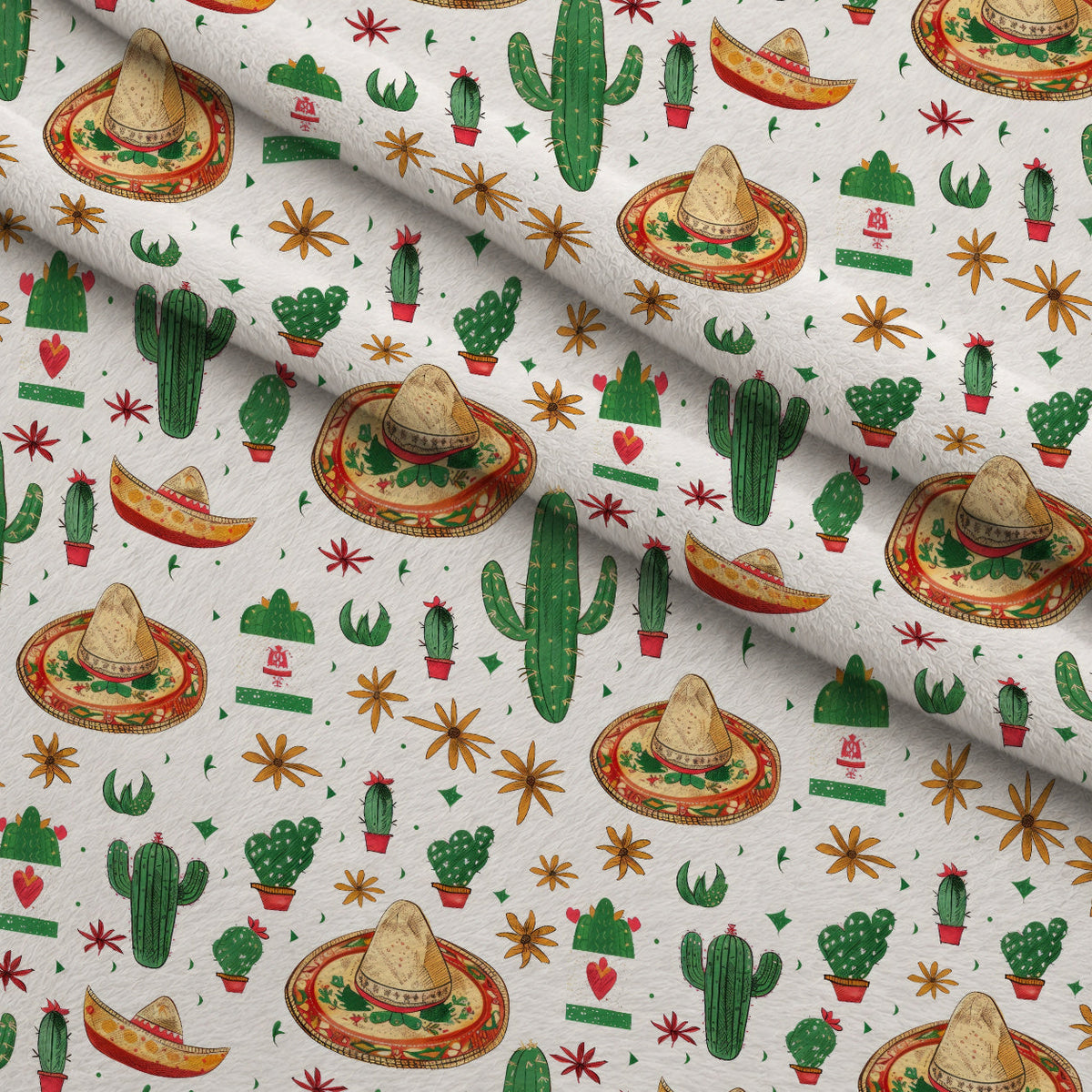 Cactus Fiesta Pattern 17 Minky Fabric
