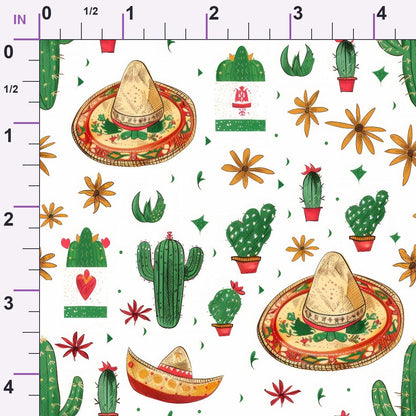 Cactus Fiesta Pattern 17 Minky Fabric