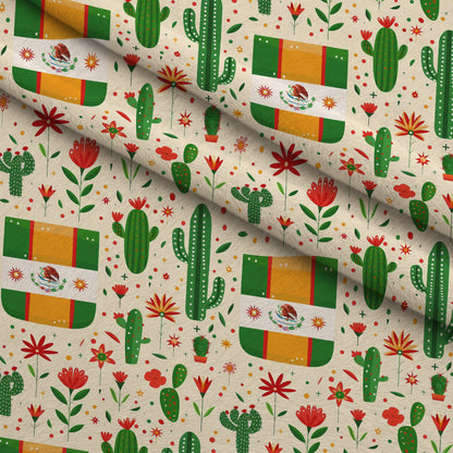 Cactus Fiesta Pattern 19 Minky Fabric
