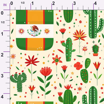 Cactus Fiesta Pattern 19 Minky Fabric
