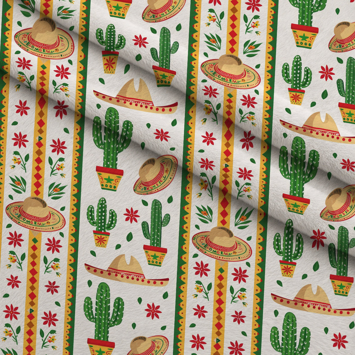 Cactus Fiesta Pattern 22 Minky Fabric