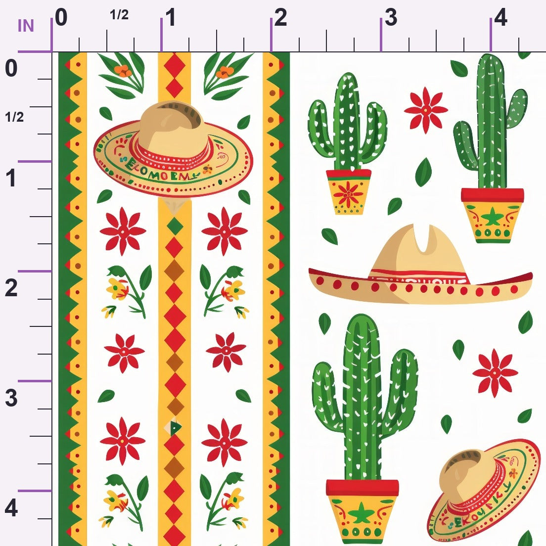 Cactus Fiesta Pattern 22 Minky Fabric
