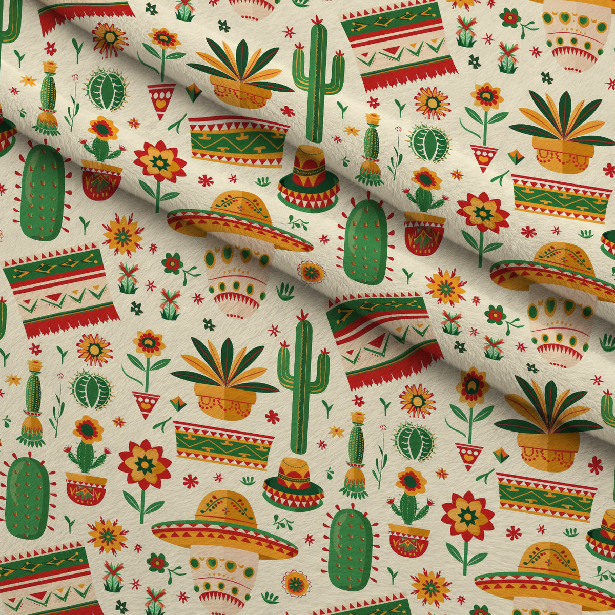 Cactus Fiesta Pattern 23 Minky Fabric
