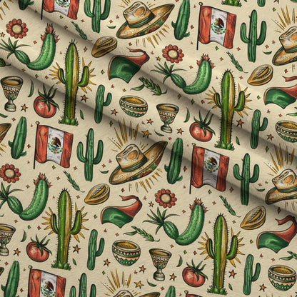 Cactus Fiesta Pattern 24 Minky Fabric