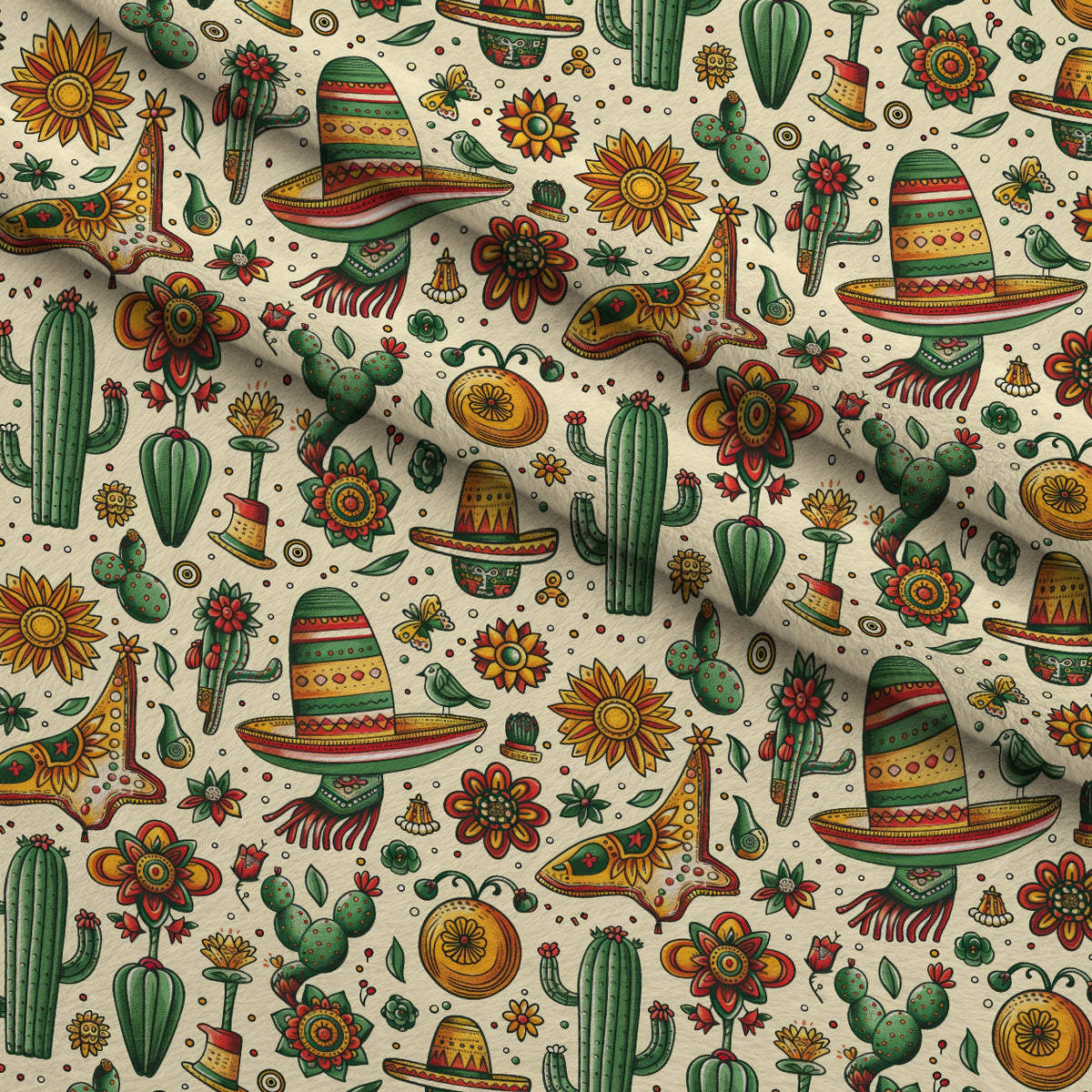 Cactus Fiesta Pattern 3 Minky Fabric