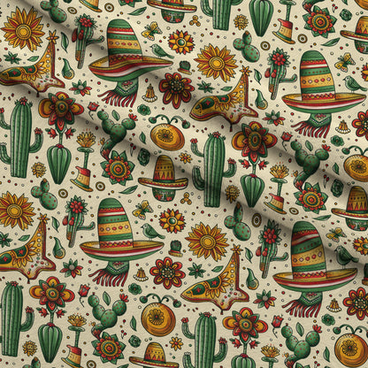 Cactus Fiesta Pattern 3 Minky Fabric