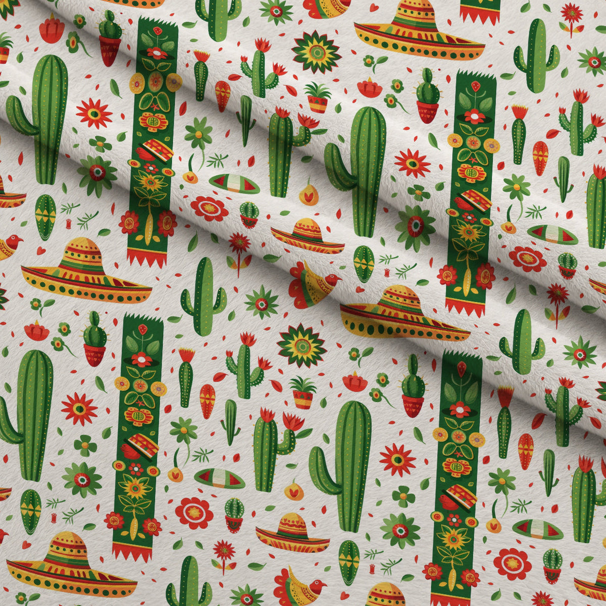 Cactus Fiesta Pattern 4 Minky Fabric