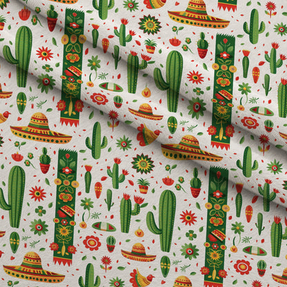 Cactus Fiesta Pattern 4 Minky Fabric