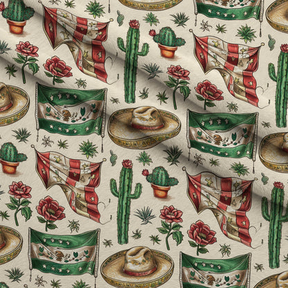 Cactus Fiesta Pattern 5 Minky Fabric