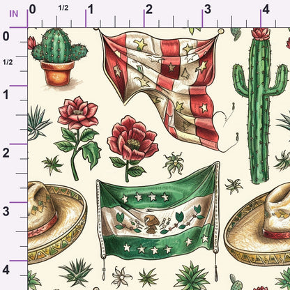 Cactus Fiesta Pattern 5 Minky Fabric