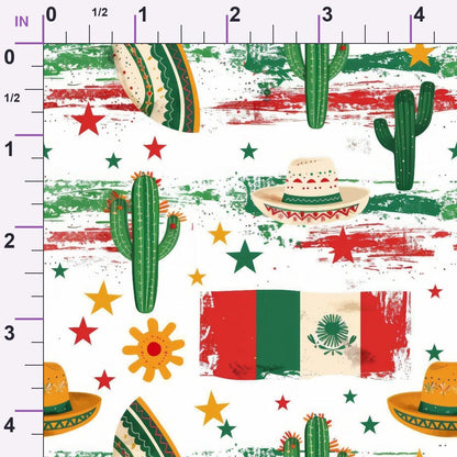 Cactus Fiesta Pattern 6 Minky Fabric