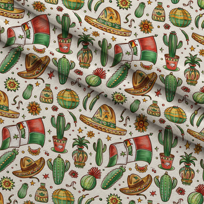 Cactus Fiesta Pattern 7 Minky Fabric