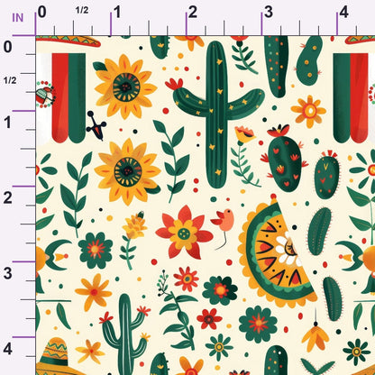 Cactus Fiesta Pattern 9 Minky Fabric