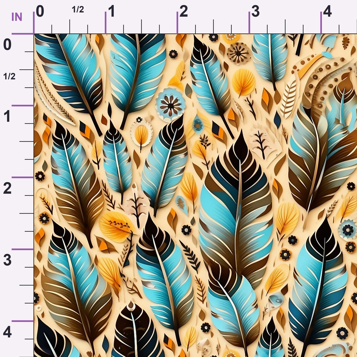 Canyon Plumes Pattern 14 Minky Fabric
