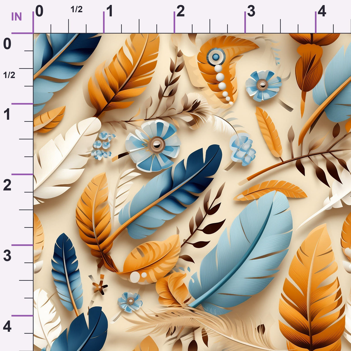 Canyon Plumes Pattern 15 Minky Fabric