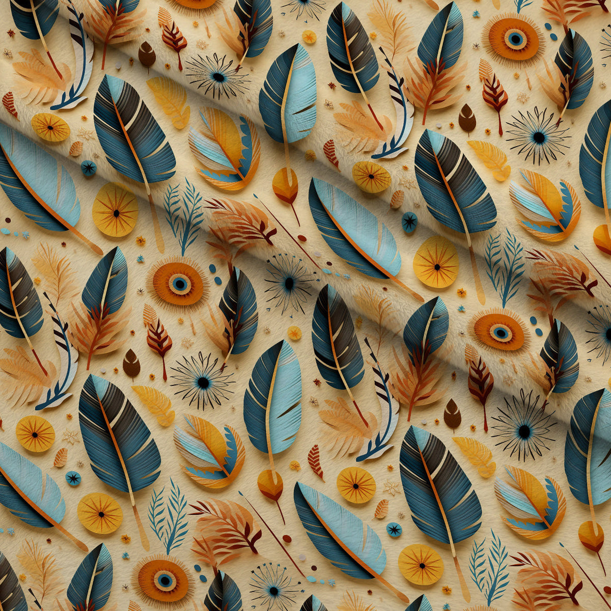 Canyon Plumes Pattern 2 Minky Fabric