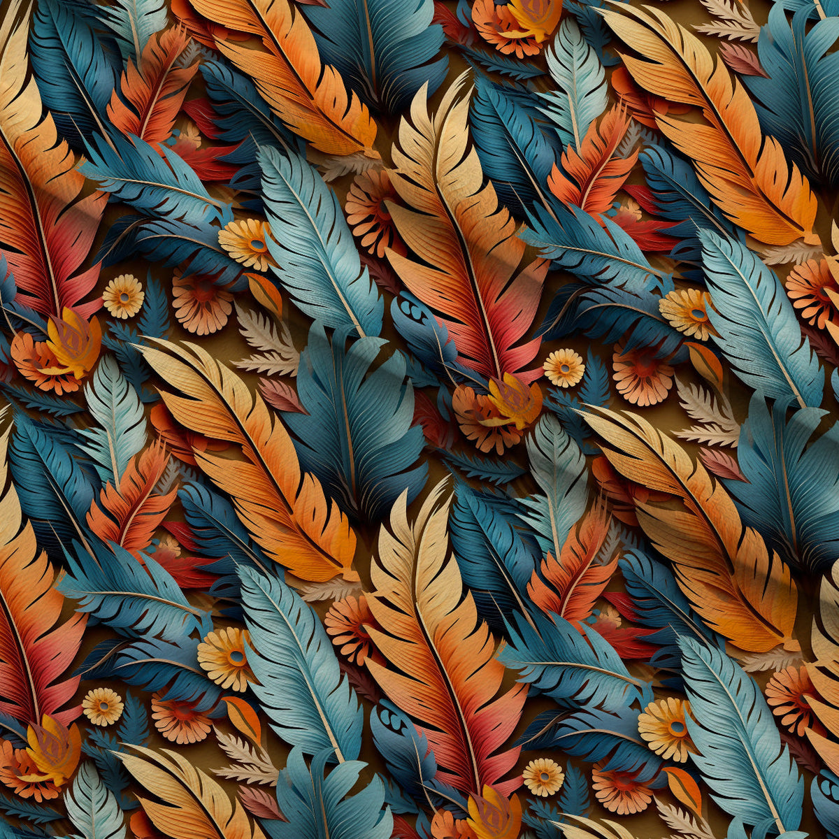 Canyon Plumes Pattern 20 Minky Fabric