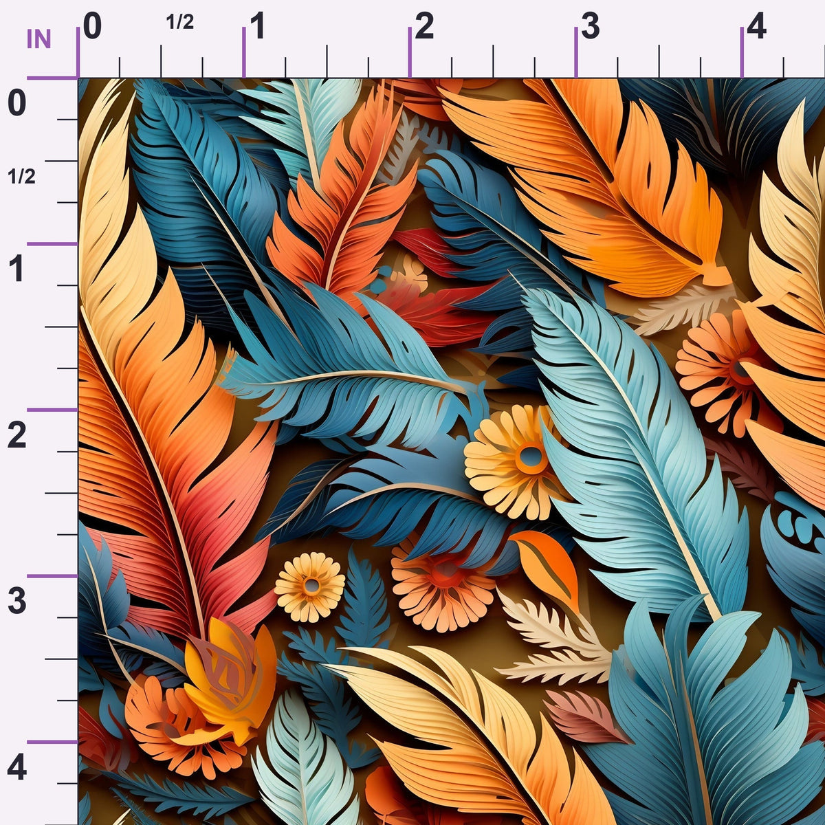 Canyon Plumes Pattern 20 Minky Fabric