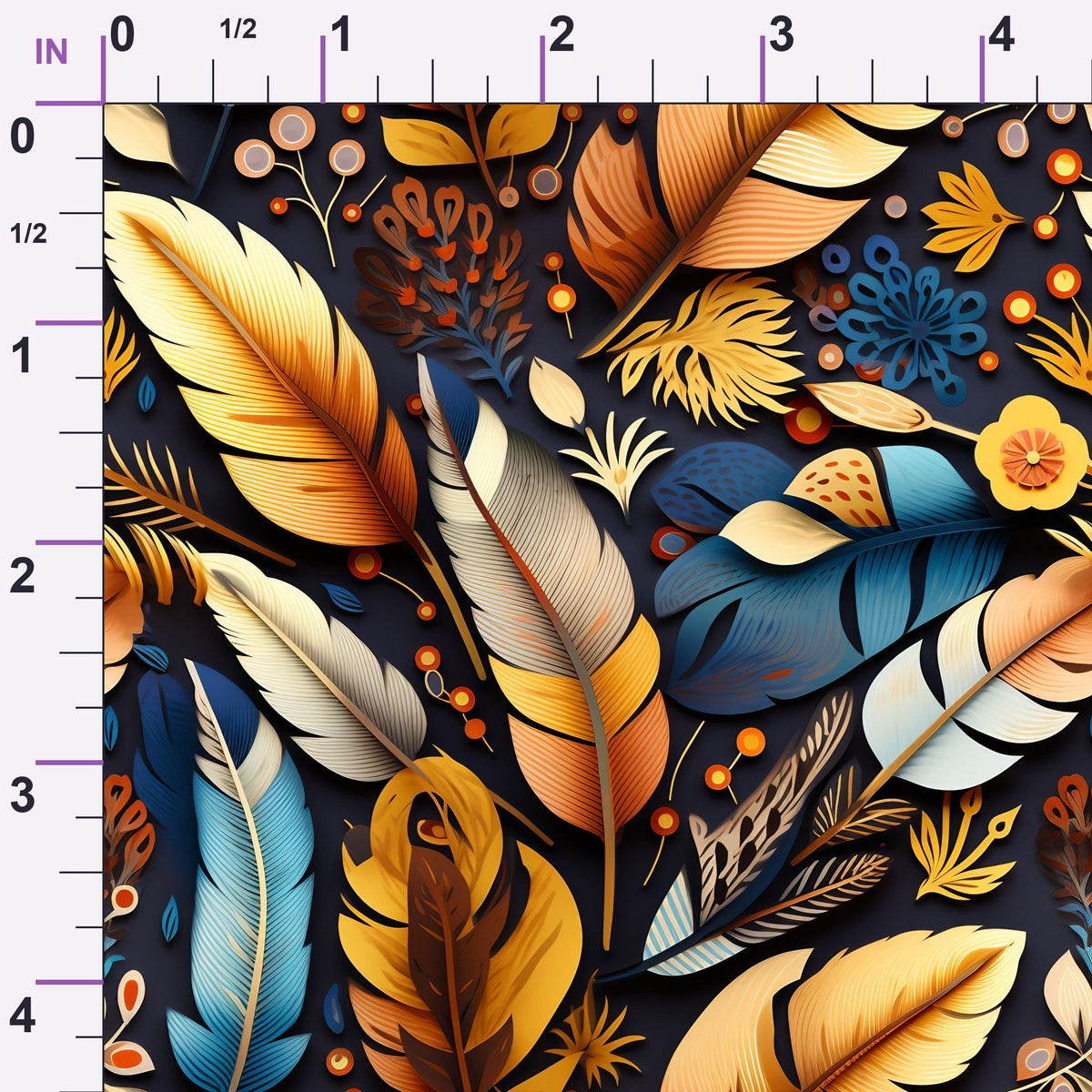 Canyon Plumes Pattern 5 Minky Fabric