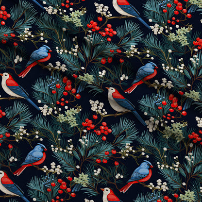 Cardinal Pines Pattern 1 Minky Fabric